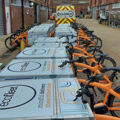 CYCLEDELIK servicing ECOFLEET cargo ebikes on the spot.